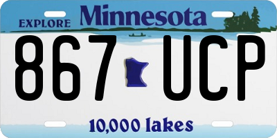 MN license plate 867UCP