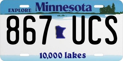 MN license plate 867UCS