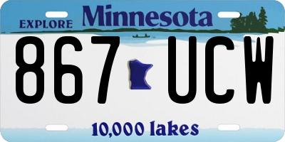 MN license plate 867UCW