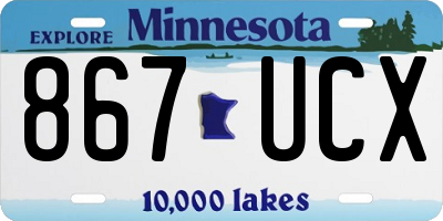 MN license plate 867UCX