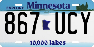 MN license plate 867UCY
