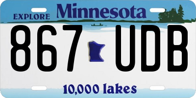 MN license plate 867UDB