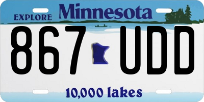 MN license plate 867UDD