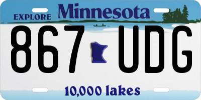 MN license plate 867UDG