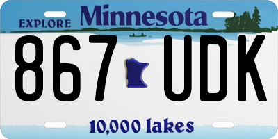 MN license plate 867UDK