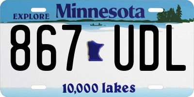 MN license plate 867UDL