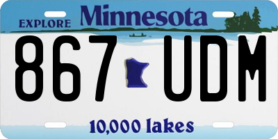 MN license plate 867UDM