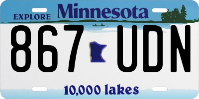 MN license plate 867UDN