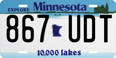 MN license plate 867UDT