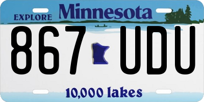 MN license plate 867UDU