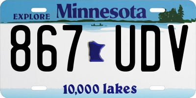 MN license plate 867UDV