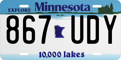 MN license plate 867UDY