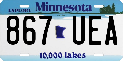 MN license plate 867UEA