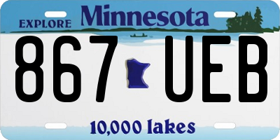 MN license plate 867UEB