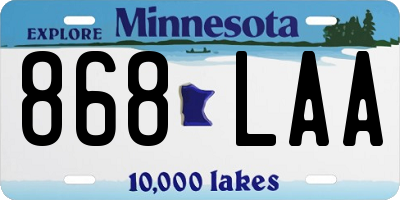 MN license plate 868LAA