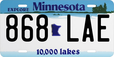 MN license plate 868LAE