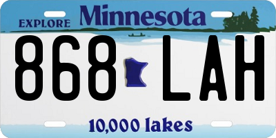 MN license plate 868LAH