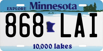 MN license plate 868LAI