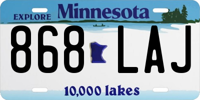 MN license plate 868LAJ