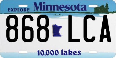 MN license plate 868LCA