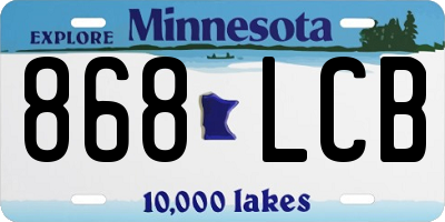 MN license plate 868LCB