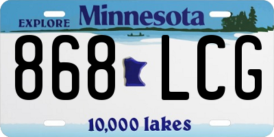 MN license plate 868LCG