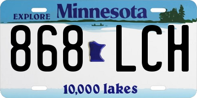 MN license plate 868LCH