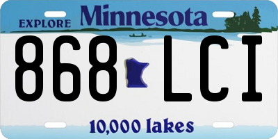 MN license plate 868LCI