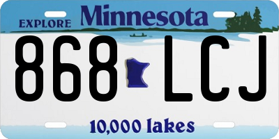 MN license plate 868LCJ