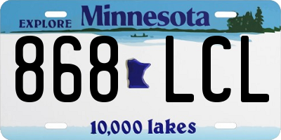 MN license plate 868LCL