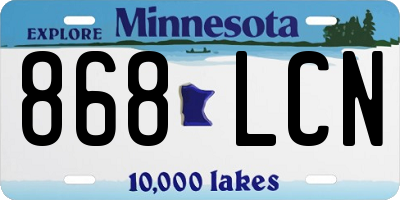 MN license plate 868LCN