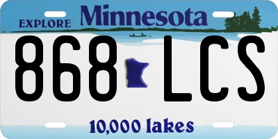 MN license plate 868LCS