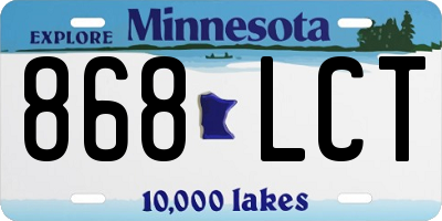 MN license plate 868LCT