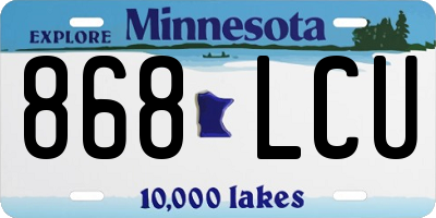 MN license plate 868LCU