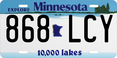 MN license plate 868LCY