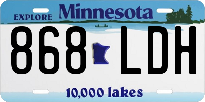 MN license plate 868LDH