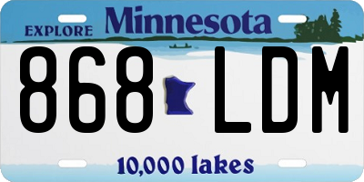 MN license plate 868LDM
