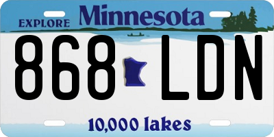 MN license plate 868LDN