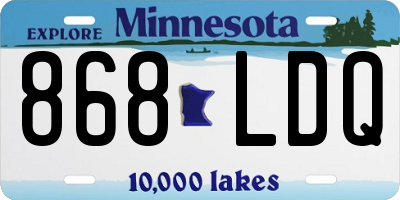 MN license plate 868LDQ