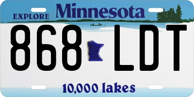 MN license plate 868LDT