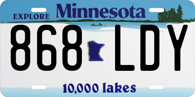 MN license plate 868LDY