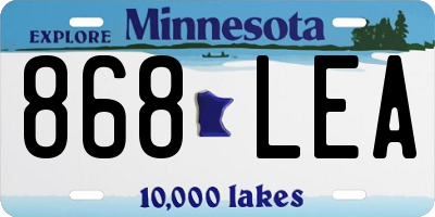 MN license plate 868LEA