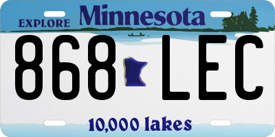 MN license plate 868LEC