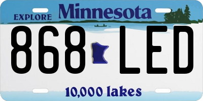 MN license plate 868LED