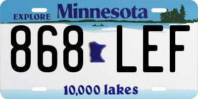 MN license plate 868LEF