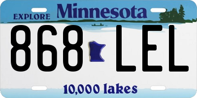 MN license plate 868LEL