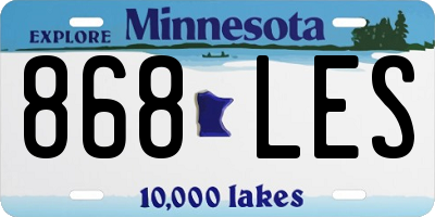 MN license plate 868LES