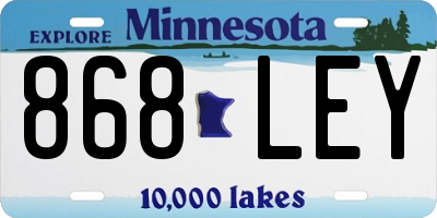 MN license plate 868LEY
