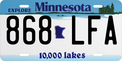 MN license plate 868LFA