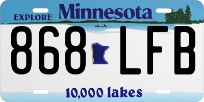 MN license plate 868LFB